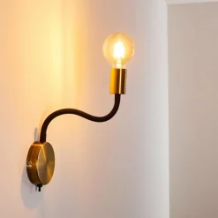 Lampes Dorées-hofstein Applique murale Hovslund Or, Noir, 1 lumière