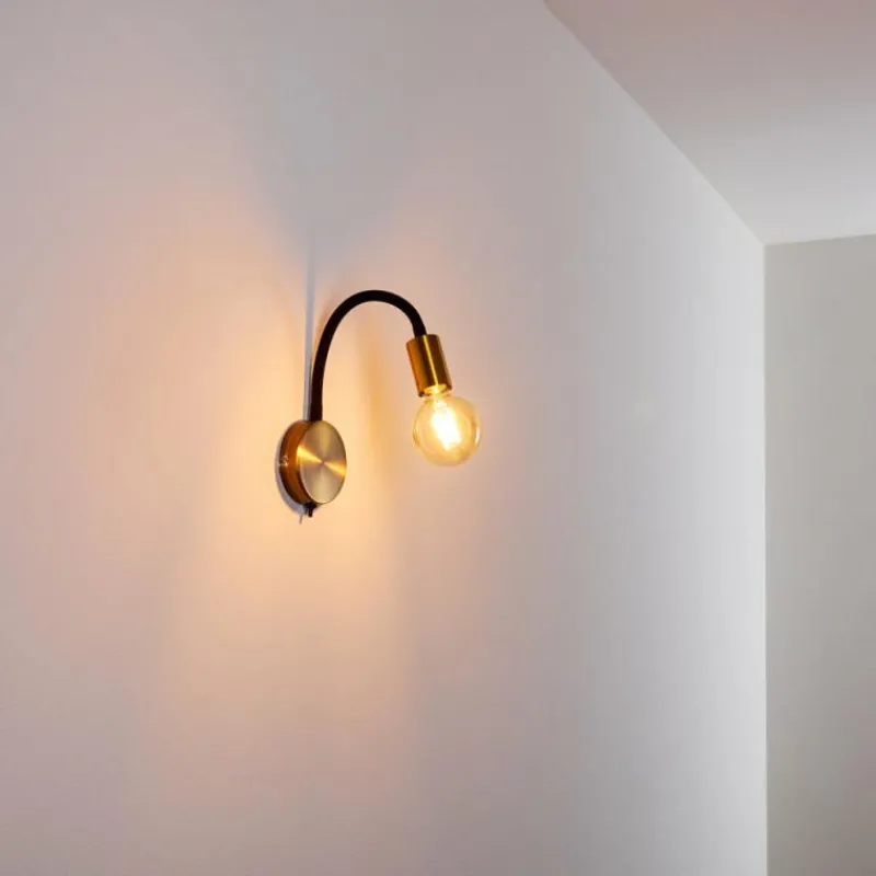 Lampes Dorées-hofstein Applique murale Hovslund Or, Noir, 1 lumière