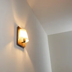 Lampes En Tissu-hofstein Applique murale Huddinge Bois foncé, Noir, 1 lumière