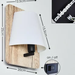 Luminaires Scandinaves-hofstein Applique murale Huddinge Bois clair, 1 lumière