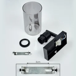 hofstein Applique murale Hunouri Noir, 1 lumière