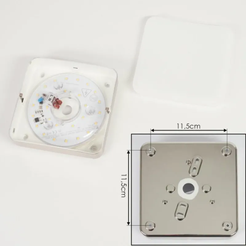 hofstein Applique murale Hutton LED Nickel mat, 1 lumière