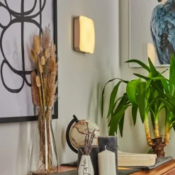 hofstein Applique murale Hutton LED Nickel mat, 1 lumière