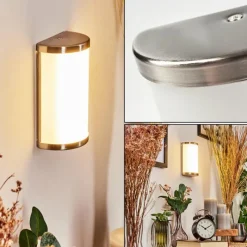 hofstein Applique murale Hutton LED Nickel mat, 2 lumières