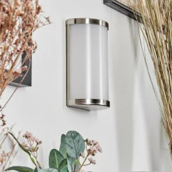 hofstein Applique murale Hutton LED Nickel mat, 2 lumières