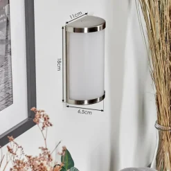 hofstein Applique murale Hutton LED Nickel mat, 2 lumières