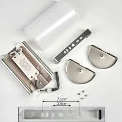 hofstein Applique murale Hutton LED Nickel mat, 2 lumières