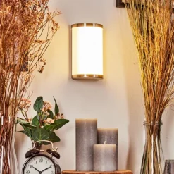 hofstein Applique murale Hutton LED Nickel mat, 2 lumières