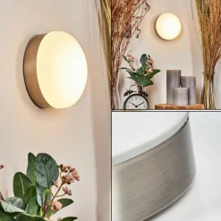 hofstein Applique murale Hutton LED Nickel mat, 1 lumière