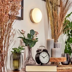 hofstein Applique murale Hutton LED Nickel mat, 1 lumière