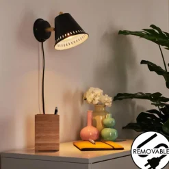 hofstein Applique murale Iasoa Laiton, Noir, 1 lumière