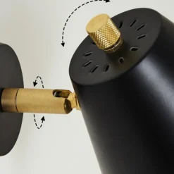 hofstein Applique murale Iasoa Laiton, Noir, 1 lumière