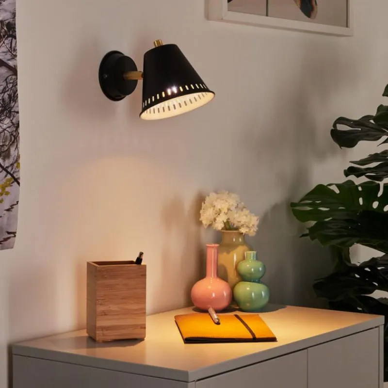 hofstein Applique murale Iasoa Laiton, Noir, 1 lumière