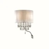 Lampes En Tissu-Luminaires Ideallux Applique murale Ideal Lux OPERA LED Chrome, 3 lumières