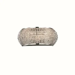 Lampes Vintages & Rétros-Luminaires Ideallux Applique murale Ideal Lux PASHA Chrome, Aspect cristal, 3 lumières