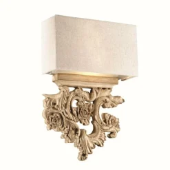 Lampes En Tissu-Luminaires Ideallux Applique murale Ideal Lux PETER Bois clair, 2 lumières