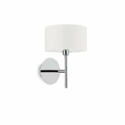 Lampes En Tissu-Luminaires Ideallux Applique murale Ideal Lux WOODY Chrome, 1 lumière