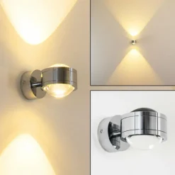 hofstein Applique murale INDORE LED Chrome, 2 lumières