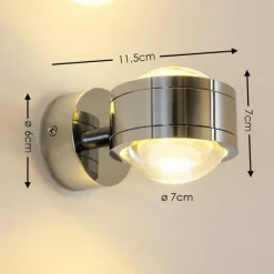 hofstein Applique murale INDORE LED Chrome, 2 lumières