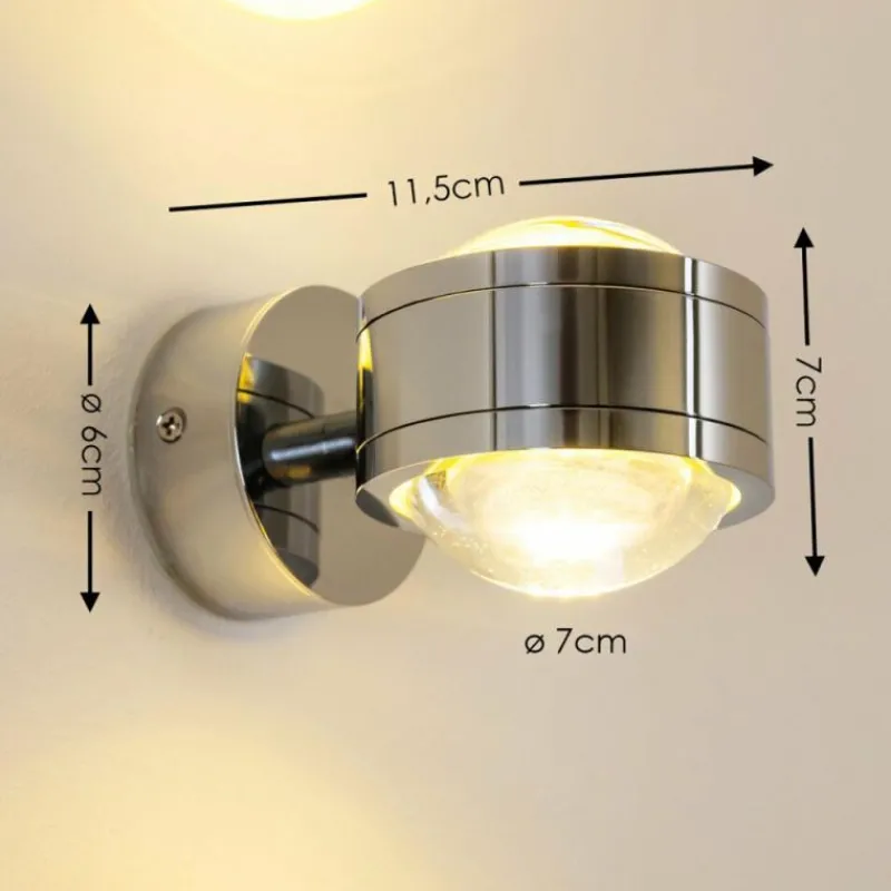 hofstein Applique murale INDORE LED Chrome, 2 lumières