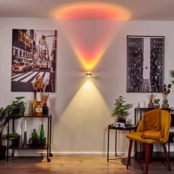 hofstein Applique murale Indore LED Aluminium, 2 lumières