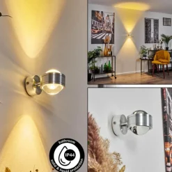 hofstein Applique murale Indore LED Aluminium, 2 lumières