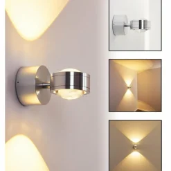 hofstein Applique murale Indore LED Aluminium, 2 lumières