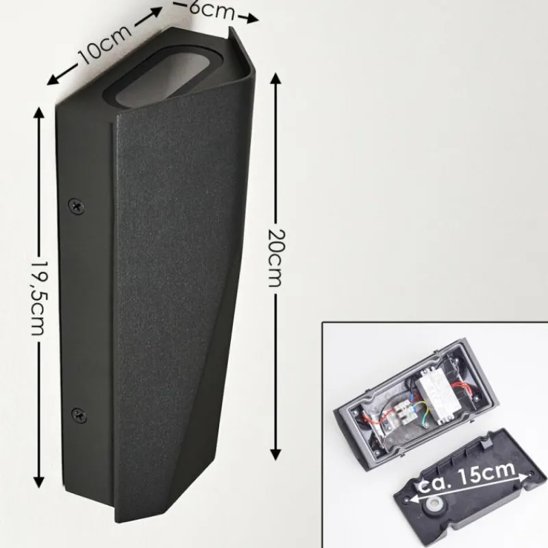 hofstein Applique murale Ingvar LED Anthracite, 2 lumières