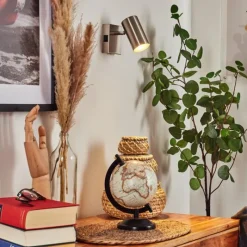 Luminaires Scandinaves-hofstein Applique murale Javel Chrome, Nickel mat, 1 lumière