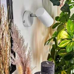 hofstein Applique murale Javel Chrome, Blanc, 1 lumière