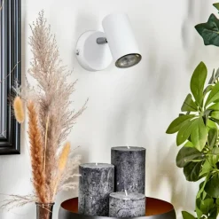 hofstein Applique murale Javel Chrome, Blanc, 1 lumière