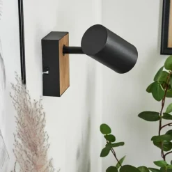 Luminaires Scandinaves-hofstein Applique murale Javel Écru, Noir, 1 lumière