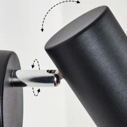 hofstein Applique murale Javel Noir, 1 lumière* Spots Et Projecteurs