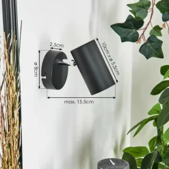 hofstein Applique murale Javel Noir, 1 lumière* Spots Et Projecteurs