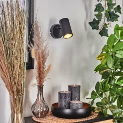 hofstein Applique murale Javel Noir, 1 lumière* Spots Et Projecteurs