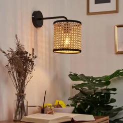 Style Boho-Chic-hofstein Applique murale Jonas Noir, 1 lumière