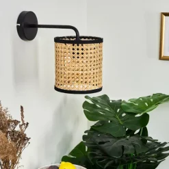 Style Boho-Chic-hofstein Applique murale Jonas Noir, 1 lumière