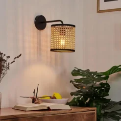 Style Boho-Chic-hofstein Applique murale Jonas Noir, 1 lumière