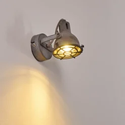 Lampes Industrielles-hofstein Applique murale Jonsered LED Gris, Noir, Pierre, 1 lumière