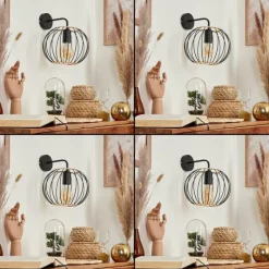 Lampes Industrielles-hofstein Applique murale Journy Noir, 1 lumière