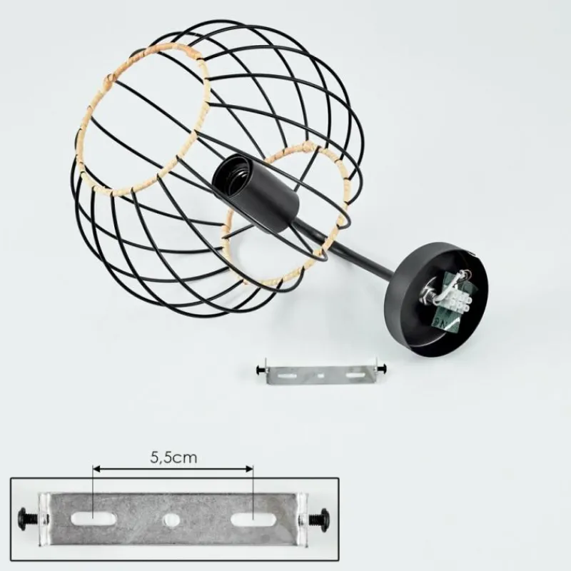 Lampes Industrielles-hofstein Applique murale Journy Noir, 1 lumière