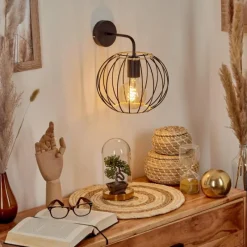 Lampes Industrielles-hofstein Applique murale Journy Noir, 1 lumière