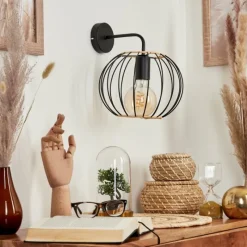 Lampes Industrielles-hofstein Applique murale Journy Noir, 1 lumière