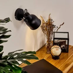 Lampes Dorées-hofstein Applique murale Juliboy Noir, 1 lumière