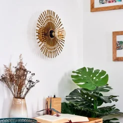 Lampes Art Déco-hofstein Applique murale Julie Or, Noir, 1 lumière