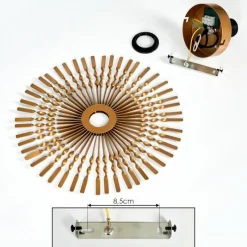 Lampes Art Déco-hofstein Applique murale Julie Or, Noir, 1 lumière