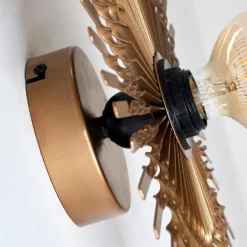 Lampes Art Déco-hofstein Applique murale Julie Or, Noir, 1 lumière