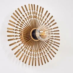 Lampes Art Déco-hofstein Applique murale Julie Or, Noir, 1 lumière