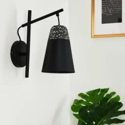 Luminaires Scandinaves-hofstein Applique murale Juvansbo Noir, 1 lumière