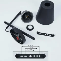 Luminaires Scandinaves-hofstein Applique murale Juvansbo Noir, 1 lumière